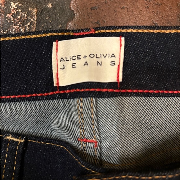 Alice + Olivia Bodie Dark Rinse Jeans, low rise, full length, perfect bootcut. - Picture 9 of 10